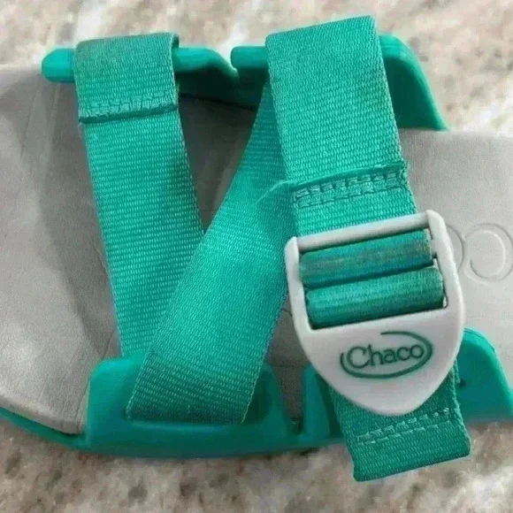 Chaco women’s chillos slide adjustable strap sandals teal & gray size 7 - Picture 12 of 12